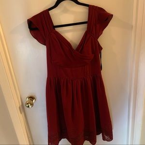 Romantic sweetheart red dress